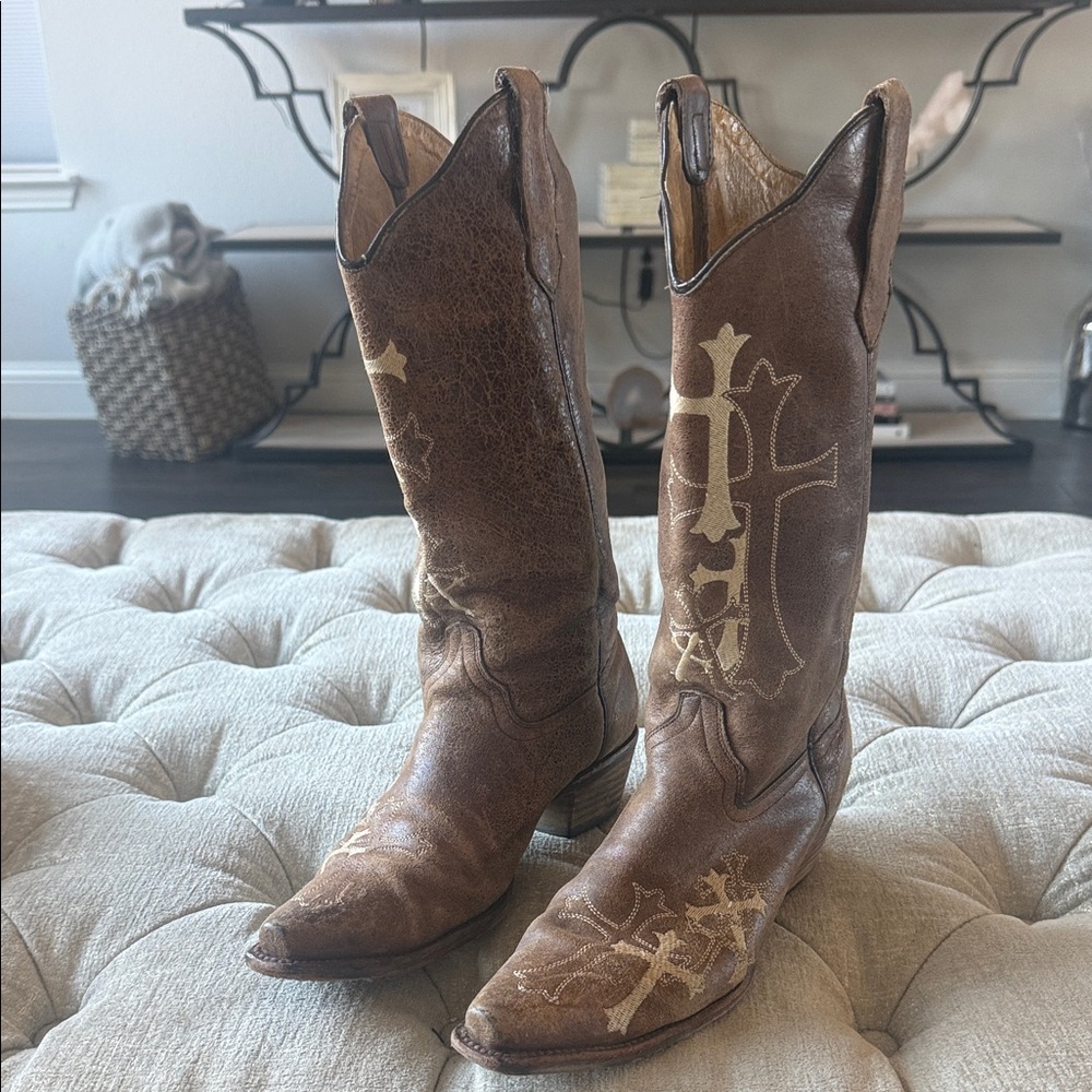 Circle G Women’s 7.5‎ Brown Western Cowboy Boots